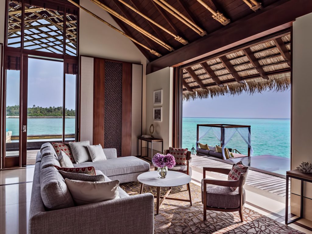 One&Only Reethi Rah Resort - North Male Atoll, Maldives - Overwater Villa Living Room