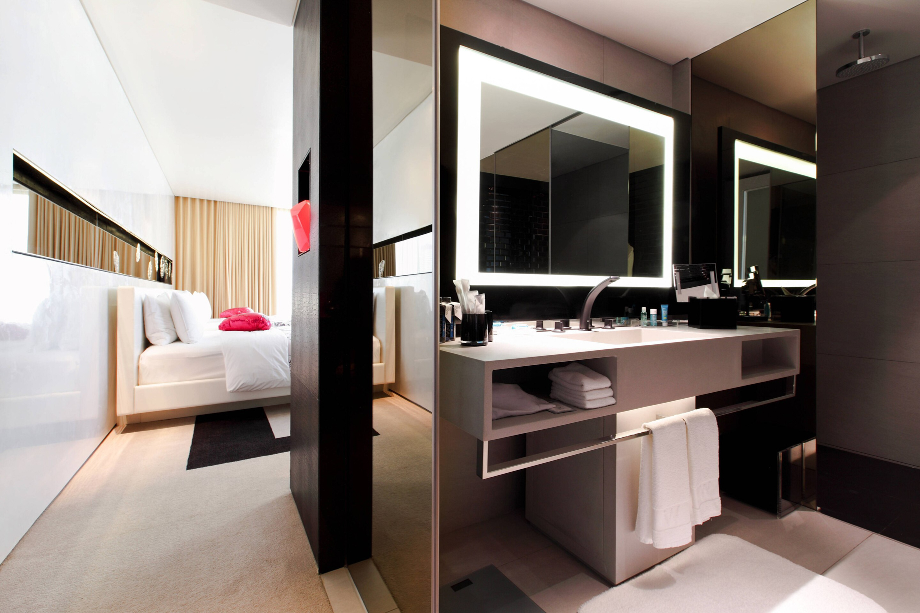 W Bangkok Hotel – Bangkok, Thailand – Cool Corner Guest Room Vanity