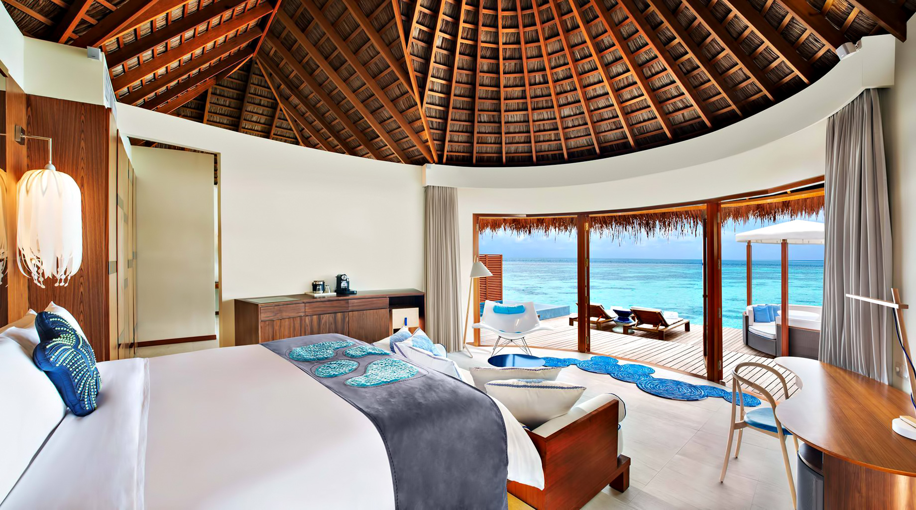 021 – W Maldives Resort – Fesdu Island, Maldives – Fabulous Overwater Oasis Bungalow Bedroom