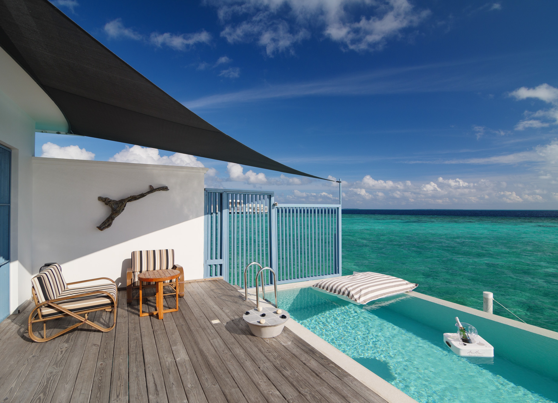 Amilla Fushi Resort and Residences – Baa Atoll, Maldives – Sunset Water Villa Pool