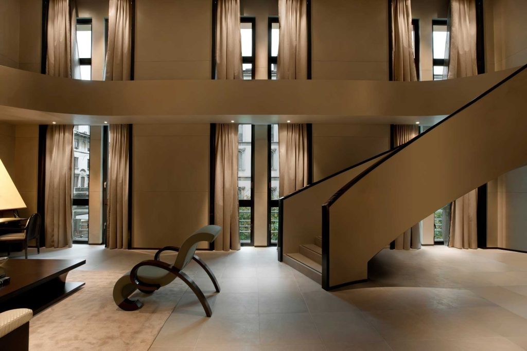 022 - Armani Hotel Milano - Milan, Italy - Armani Signature Suite Cinema Living Room