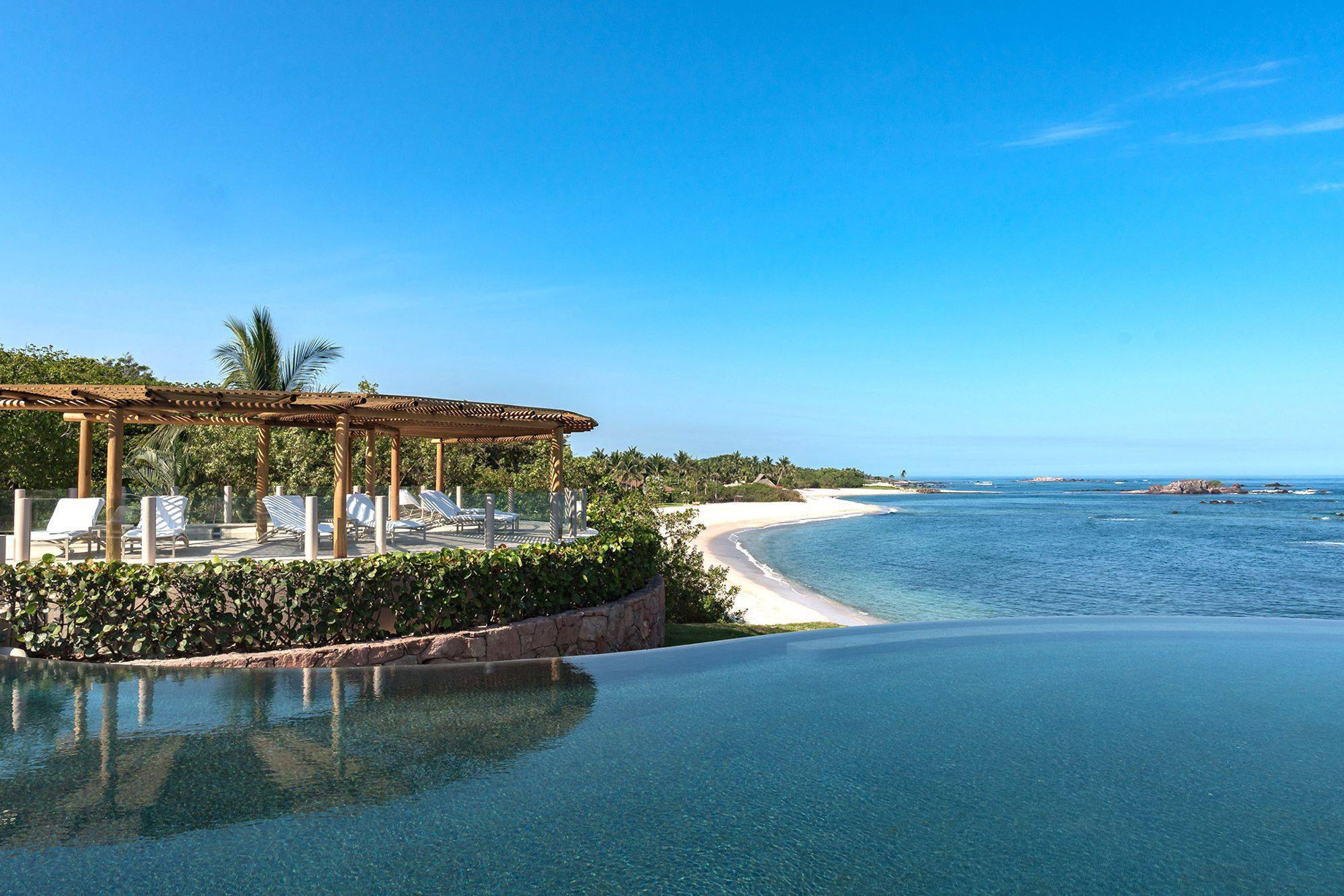 Four Seasons Resort Punta Mita – Nayarit, Mexico – Resort Pool Deck Ocean and Beach View