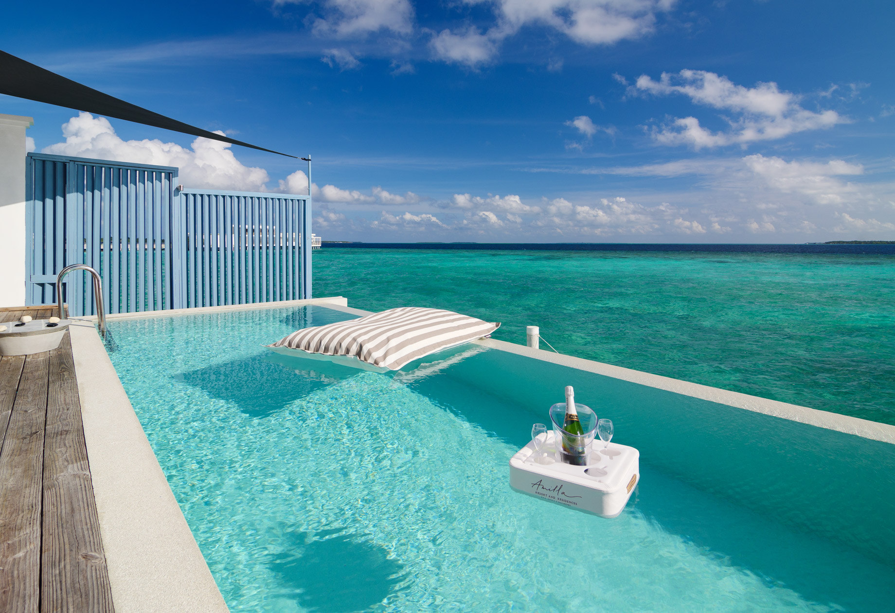 Amilla Fushi Resort and Residences – Baa Atoll, Maldives – Sunset Water Villa Overwater Pool