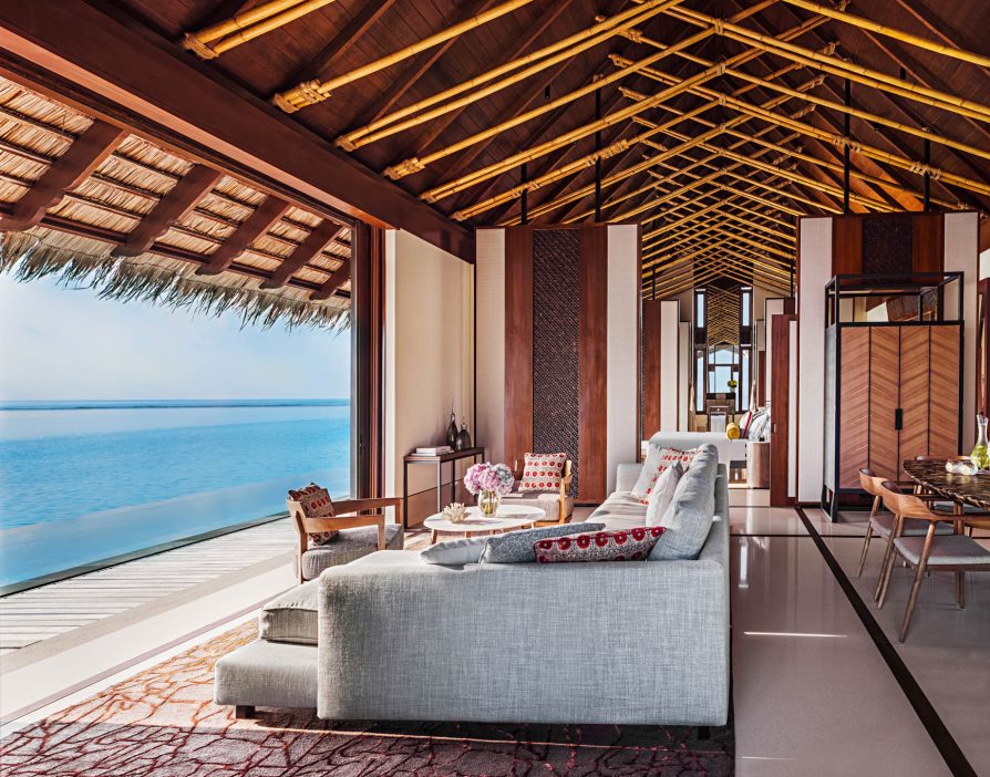 One&Only Reethi Rah Resort - North Male Atoll, Maldives - Overwater Villa Living Room