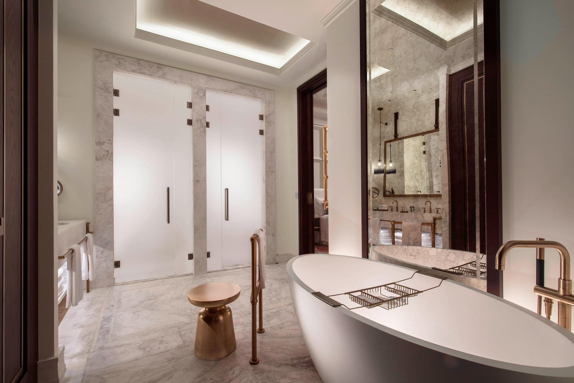 The St. Regis Astana Hotel – Astana, Kazakhstan – Deluxe Bathroom Separate Tub and Shower
