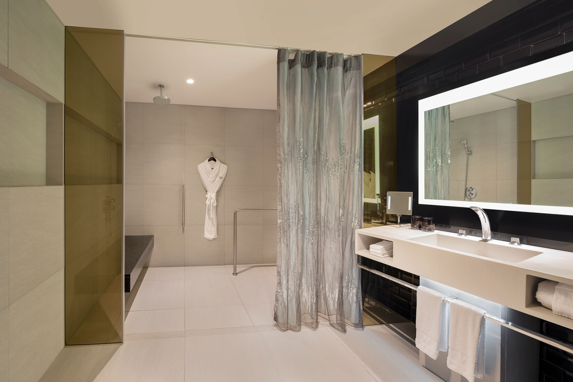 W Bangkok Hotel – Bangkok, Thailand – Accessible Guest Bathroom Shower