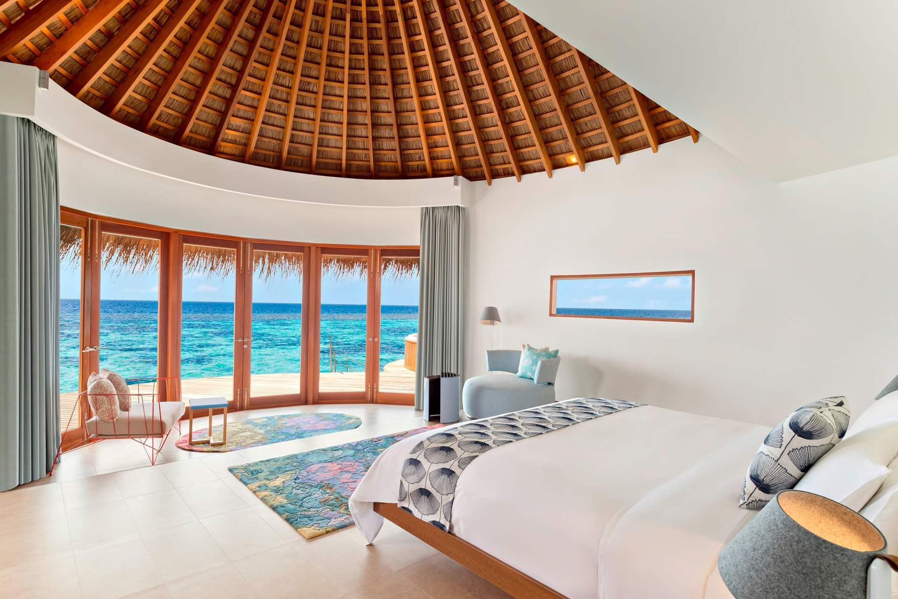 023 – W Maldives Resort – Fesdu Island, Maldives – Fabulous Overwater Oasis Bungalow Bedroom