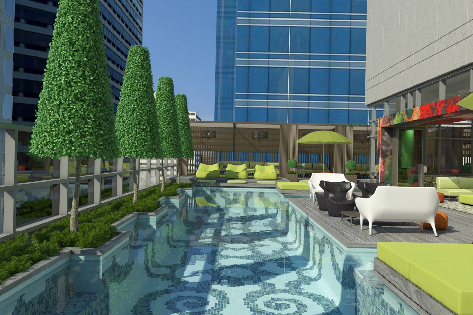 W Philadelphia Hotel – Philadelphia, PA, USA – Wet Deck Pool