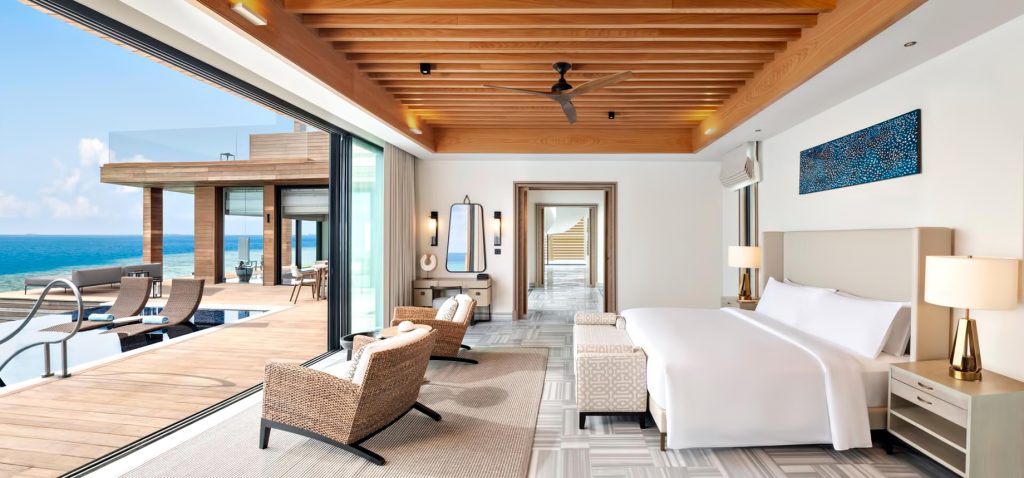 Waldorf Astoria Maldives Ithaafushi Resort - Ithaafushi Island, Maldives - Stella Maris Ocean Villa Infinity Pool Master Bedroom