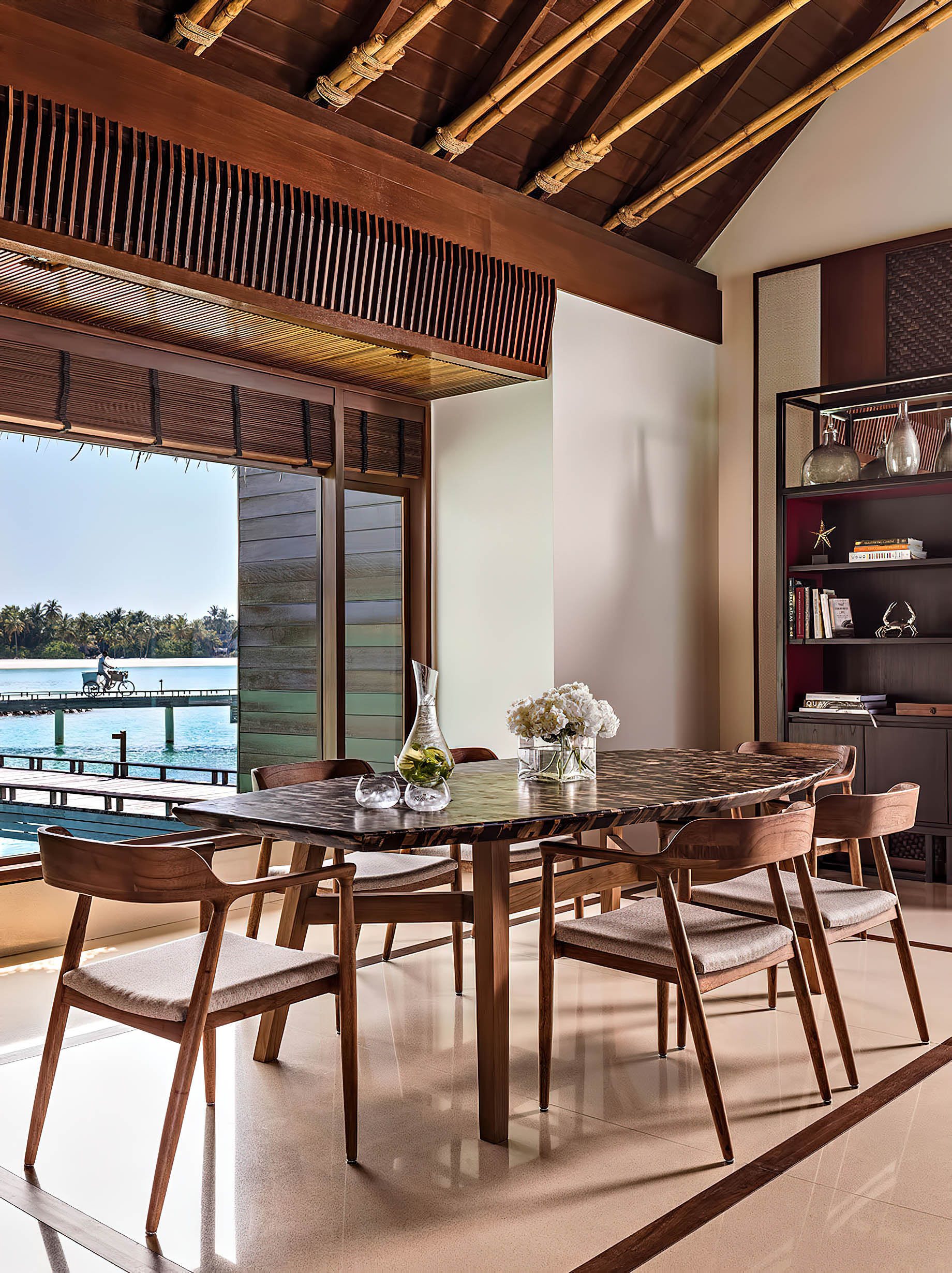One&Only Reethi Rah Resort - North Male Atoll, Maldives - Overwater Villa Dining Room