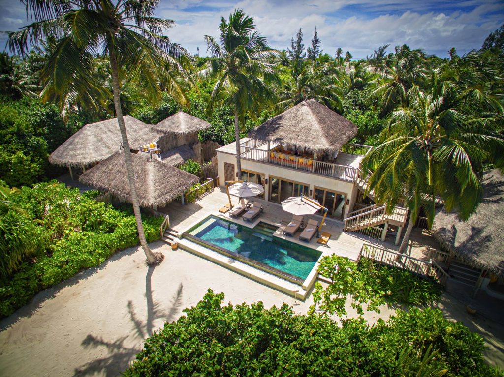 Six Senses Laamu Resort - Laamu Atoll, Maldives - Oceanfront Beach Villa Aerial
