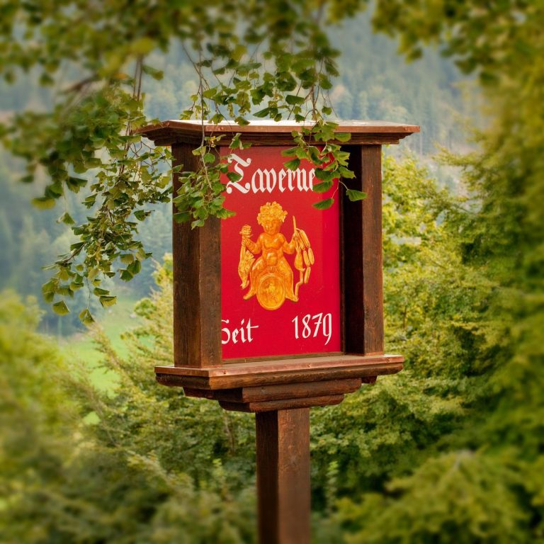 Taverne 1879 – Burgenstock Hotels & Resort – Obburgen, Switzerland – Taverne 1879 Sign