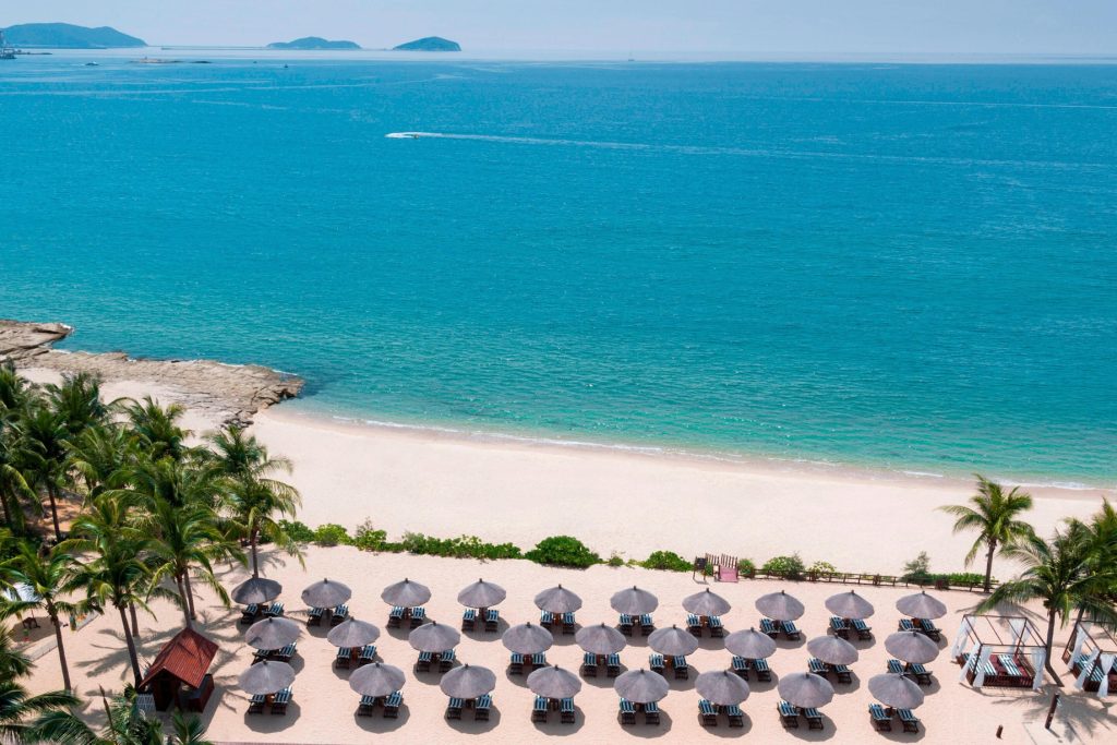 The St. Regis Sanya Yalong Bay Resort - Hainan, China - Private Beach Aerial View