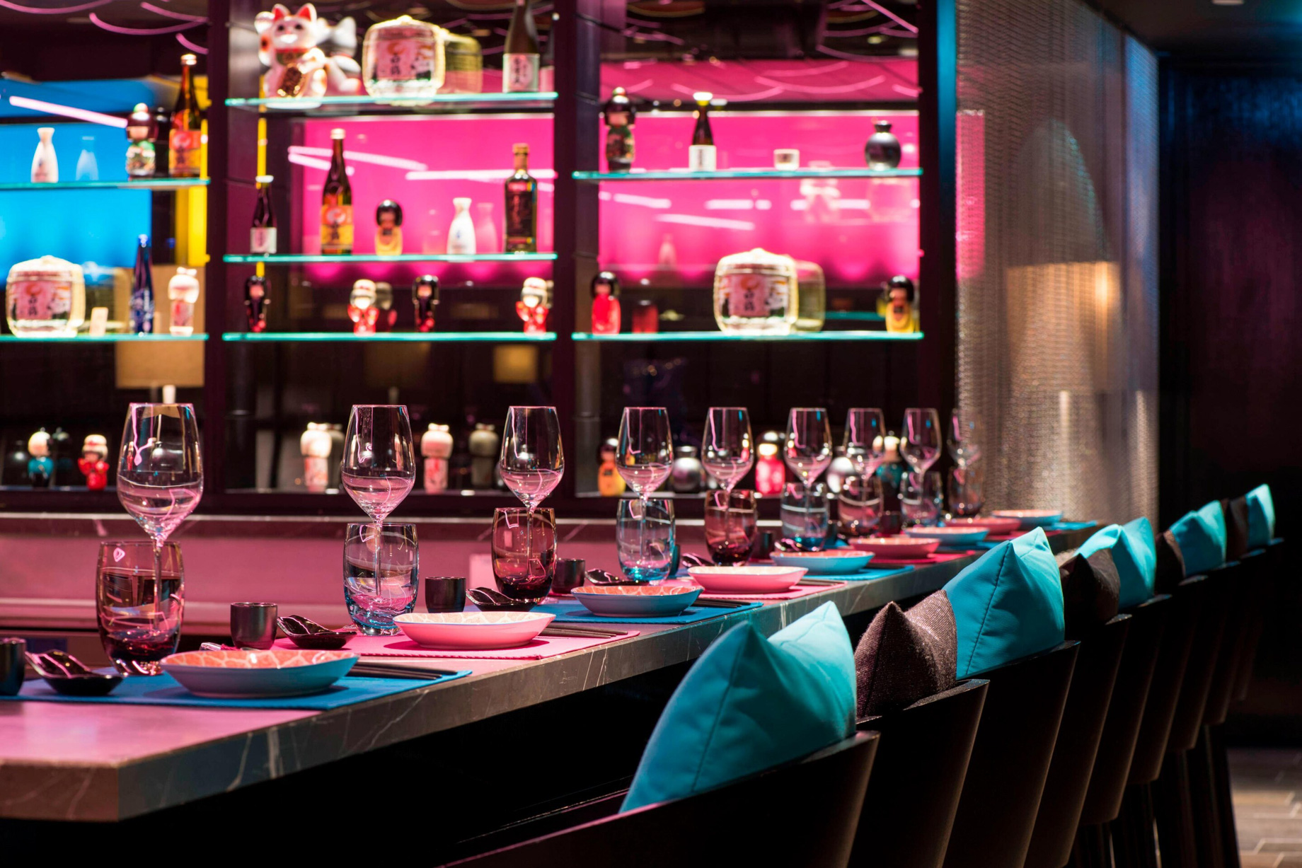 W Verbier Hotel – Verbier, Switzerland – Carve Sushi Bar Seating