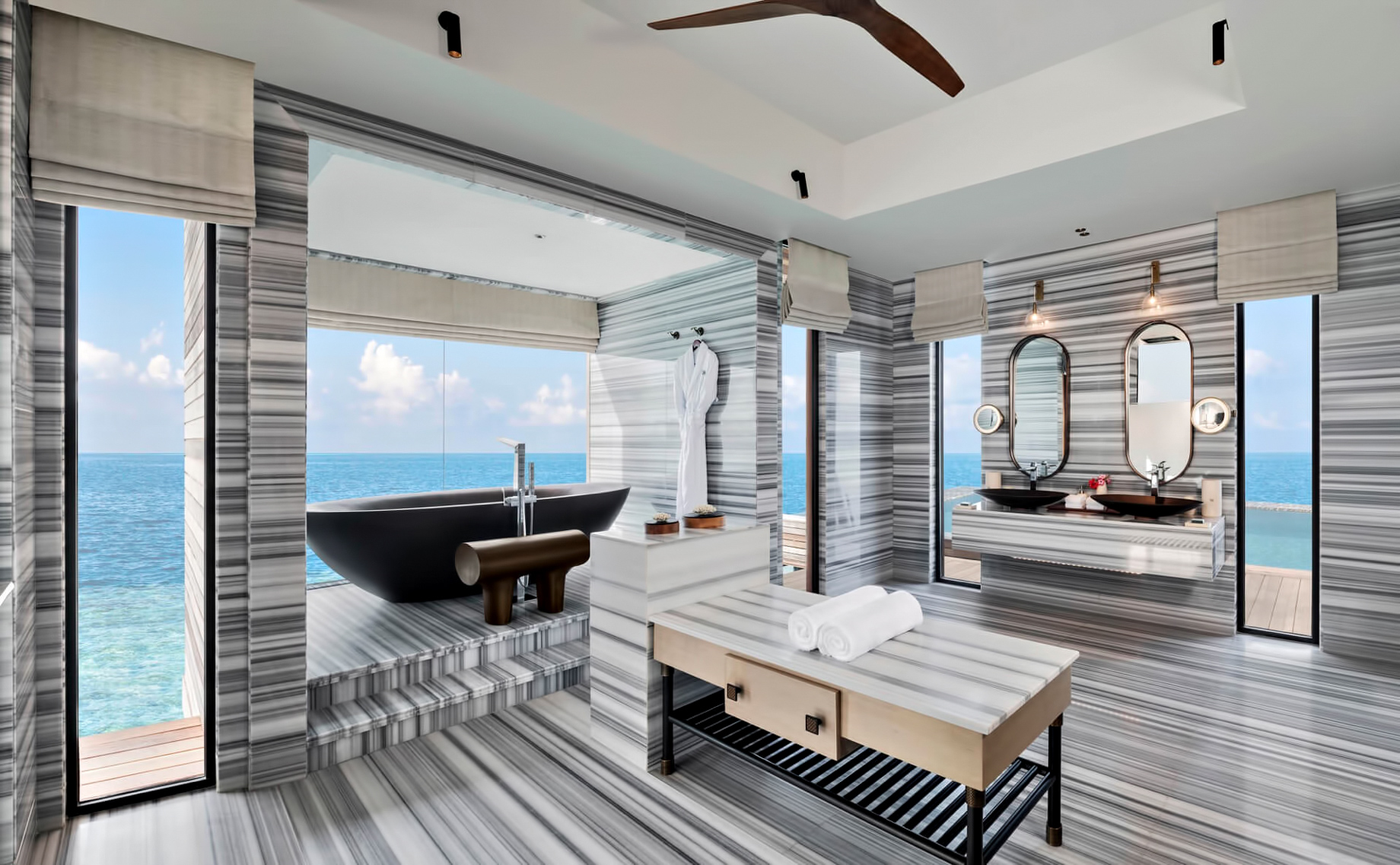 Waldorf Astoria Maldives Ithaafushi Resort – Ithaafushi Island, Maldives – Stella Maris Ocean Villa Infinity Pool Master Bathroom