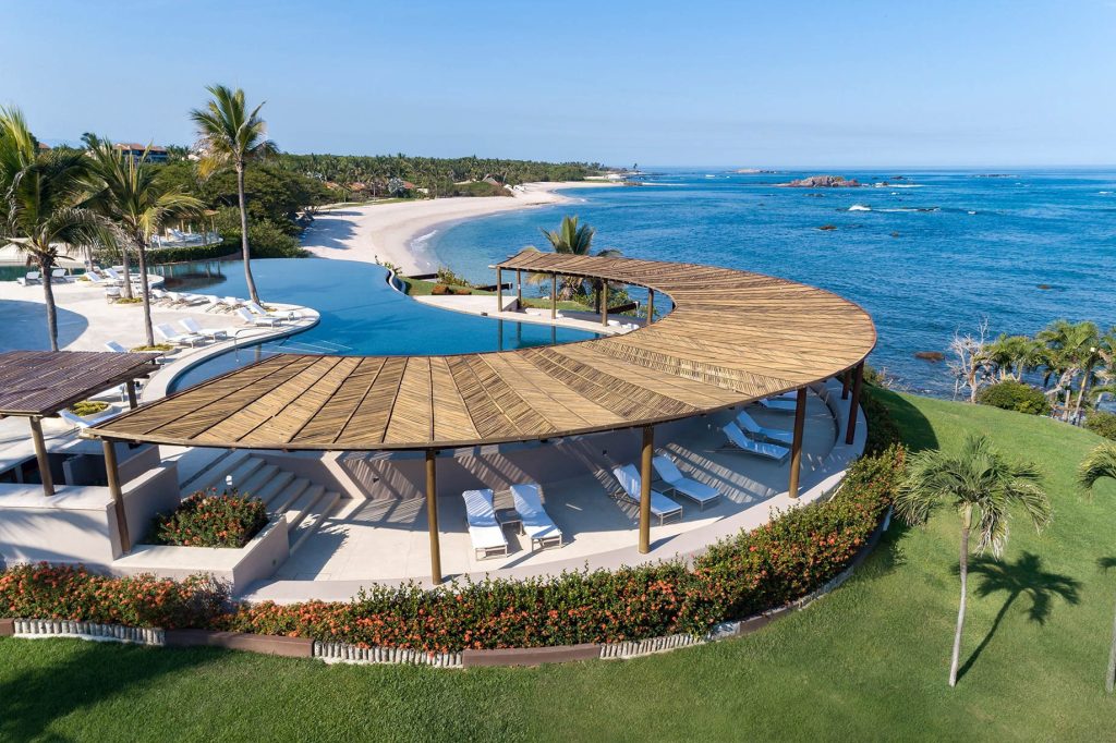 Four Seasons Resort Punta Mita - Nayarit, Mexico - Covered Pool Deck Beach View