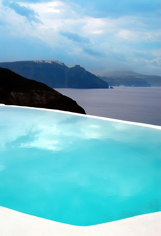 Mystique Hotel Santorini – Oia, Santorini Island, Greece - Clifftop Infinity Pool View