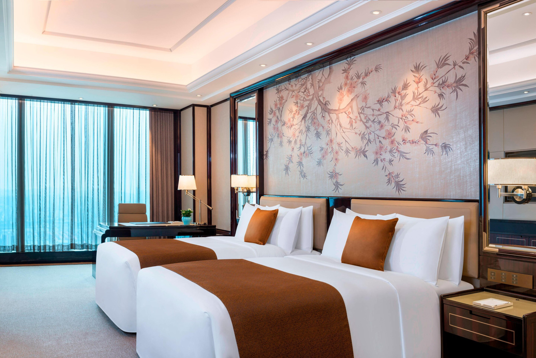 The St. Regis Changsha Hotel – Changsha, China – Superior Guest Room Beds