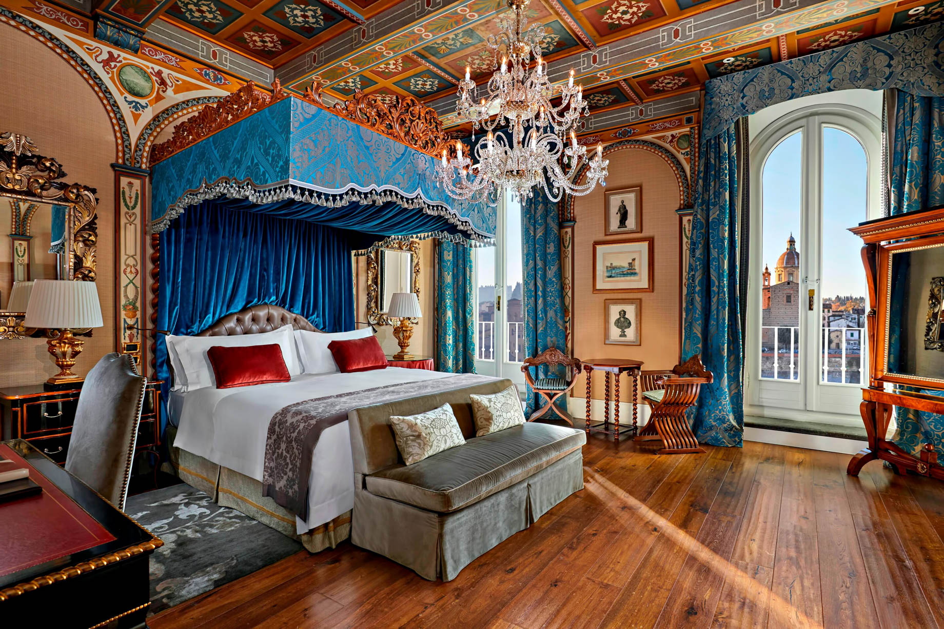 The St. Regis Florence Hotel – Florence, Italy – Royal Suite Gioconda Bedroom Renaissance style