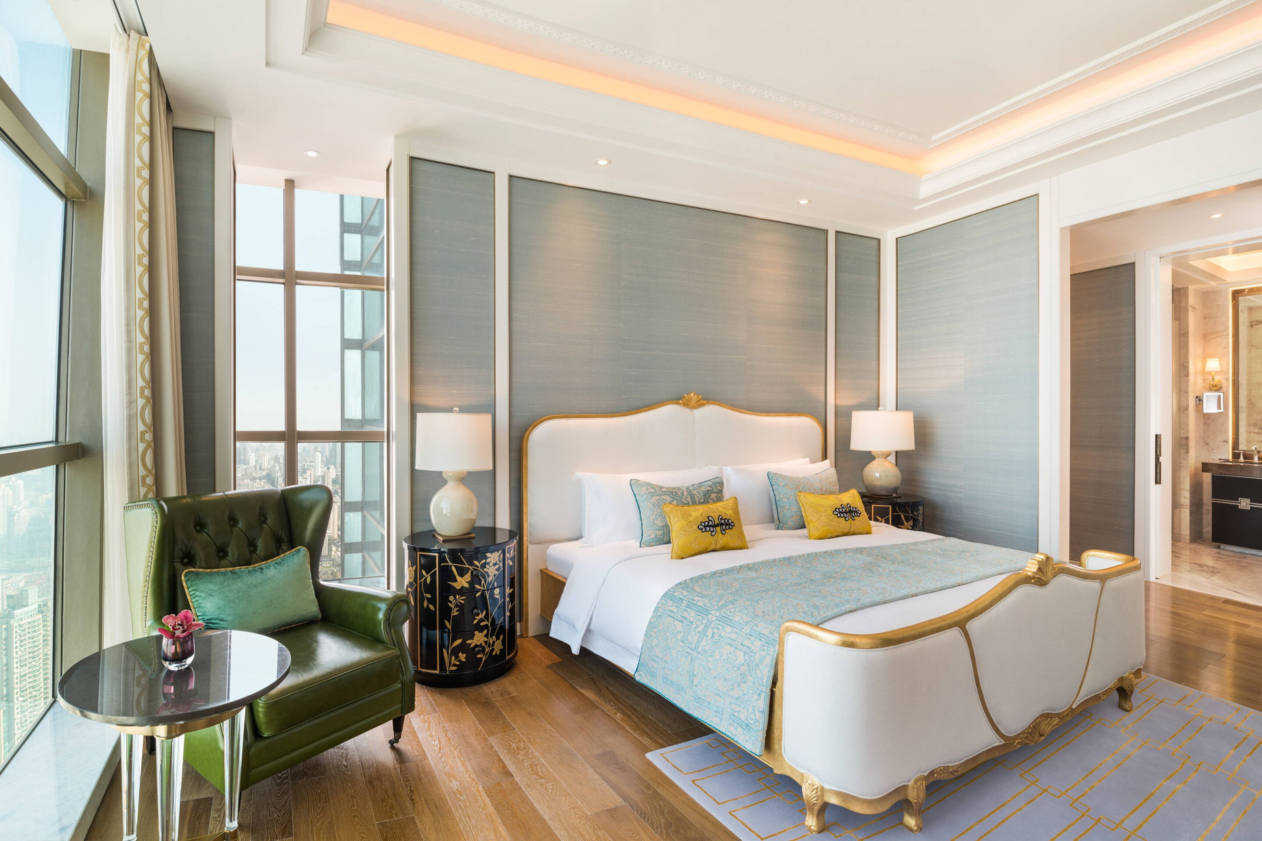 The St. Regis Shanghai Jingan Hotel - Shanghai, China - Two Bedroom Apartment Bedroom