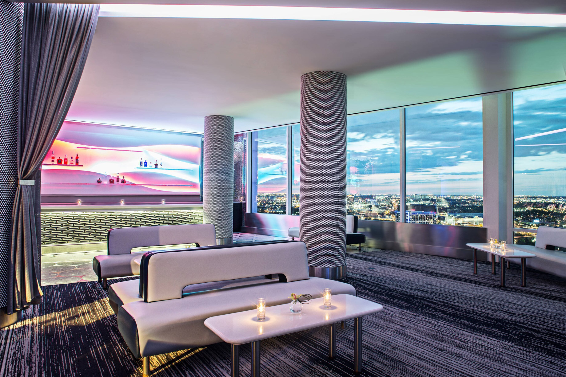 W Dallas Victory Hotel – Dallas, TX, USA – Altitude VIP Bar Decor