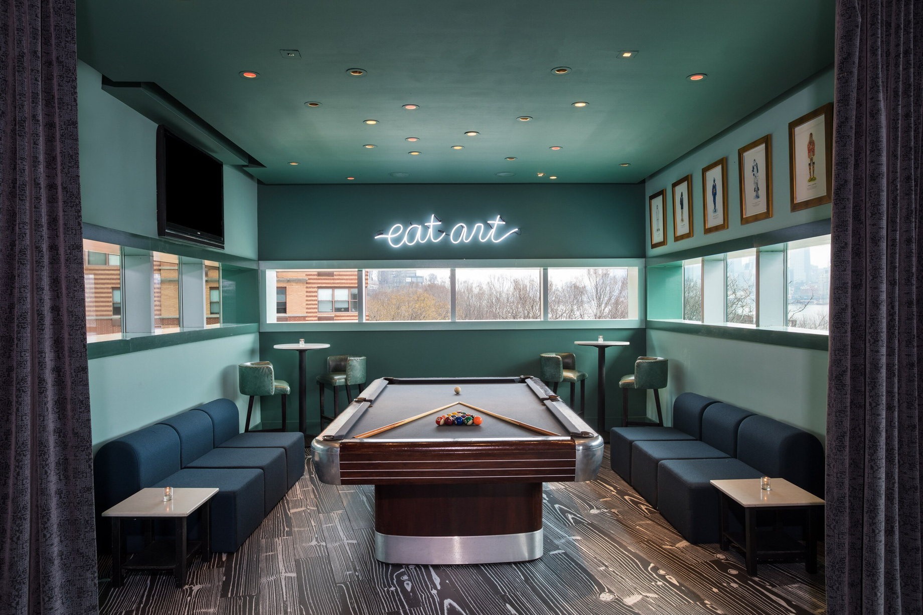 W Hoboken Hotel – Hoboken, NJ, USA – LULU Billiards Table