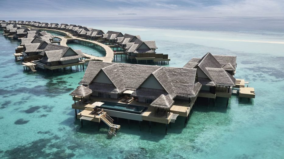 JOALI Maldives Resort - Muravandhoo Island, Maldives - Water Villa Aerial View
