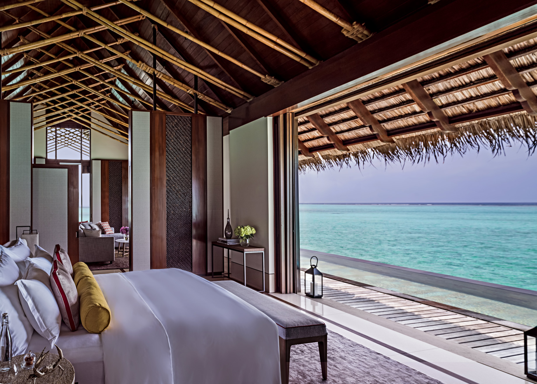 One&Only Reethi Rah Resort – North Male Atoll, Maldives – Overwater Villa Master Bedroom