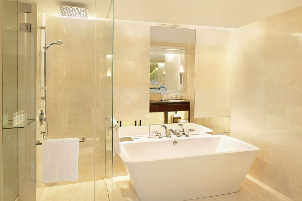 The St. Regis Bangkok Hotel - Bangkok, Thailand - Guest Bathroom Shower & Tub