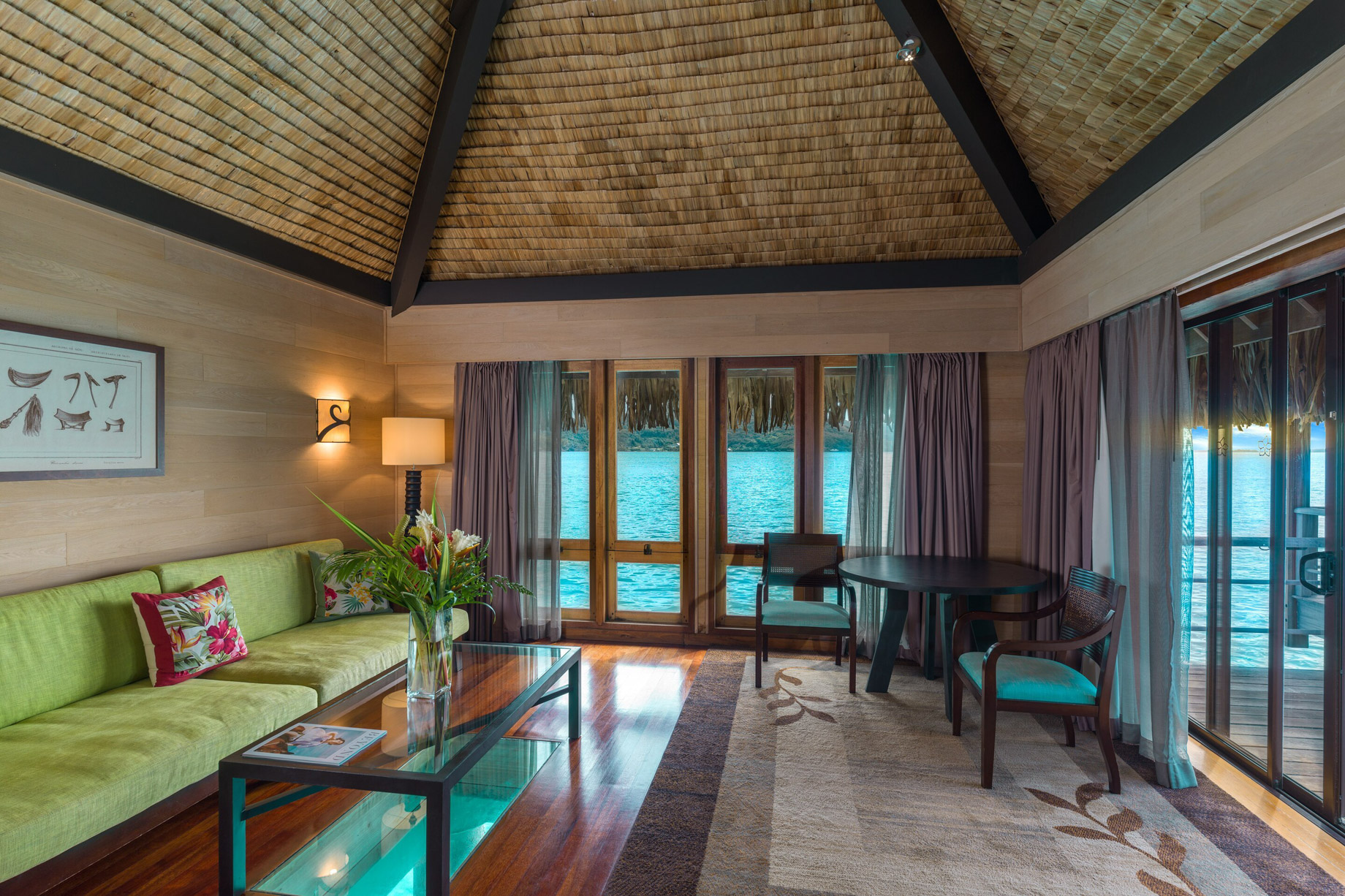 The St. Regis Bora Bora Resort - Bora Bora, French Polynesia - Overwater Deluxe Suite Villa Lounge