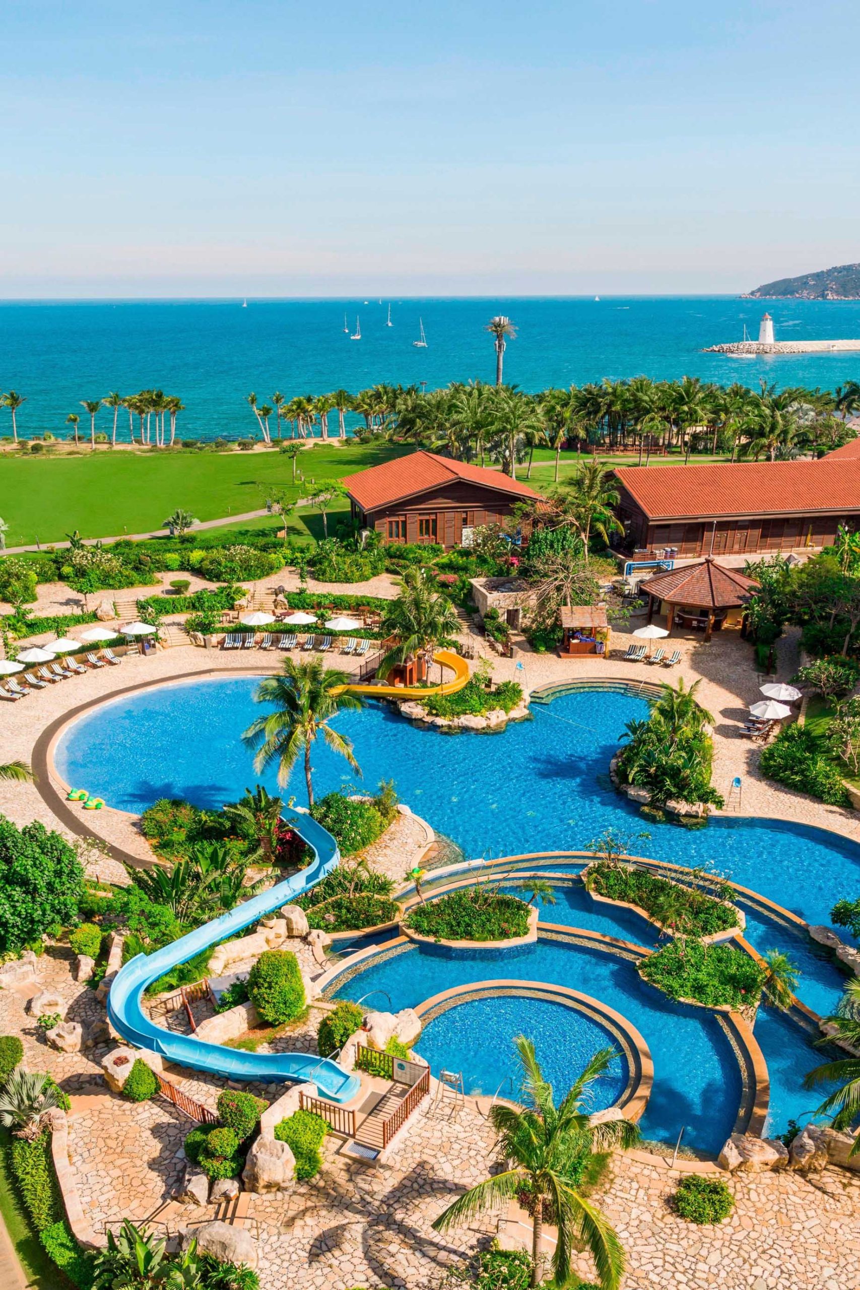 The St. Regis Sanya Yalong Bay Resort – Hainan, China – Resort Family Pool Aerial