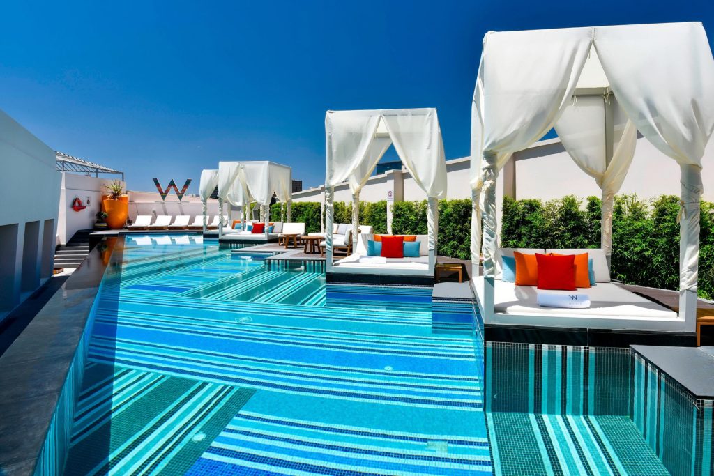 W Amman Hotel - Amman, Jordan - WET Outdoor Pool Cabanas