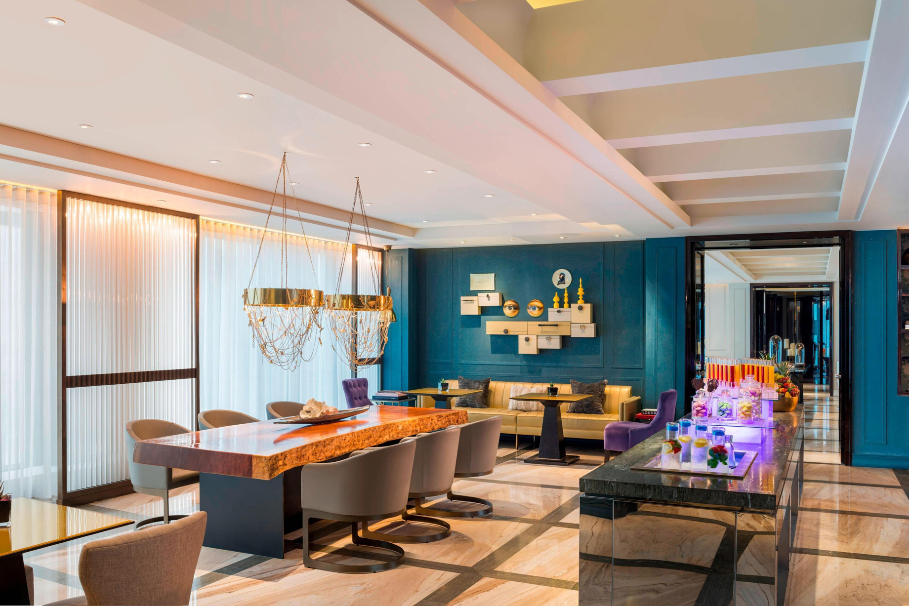W Guangzhou Hotel – Tianhe District, Guangzhou, China – Club Lounge Decor