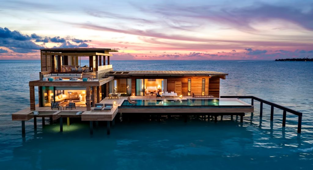 Waldorf Astoria Maldives Ithaafushi Resort - Ithaafushi Island, Maldives - Stella Maris Ocean Villa Infinity Pool Sunset