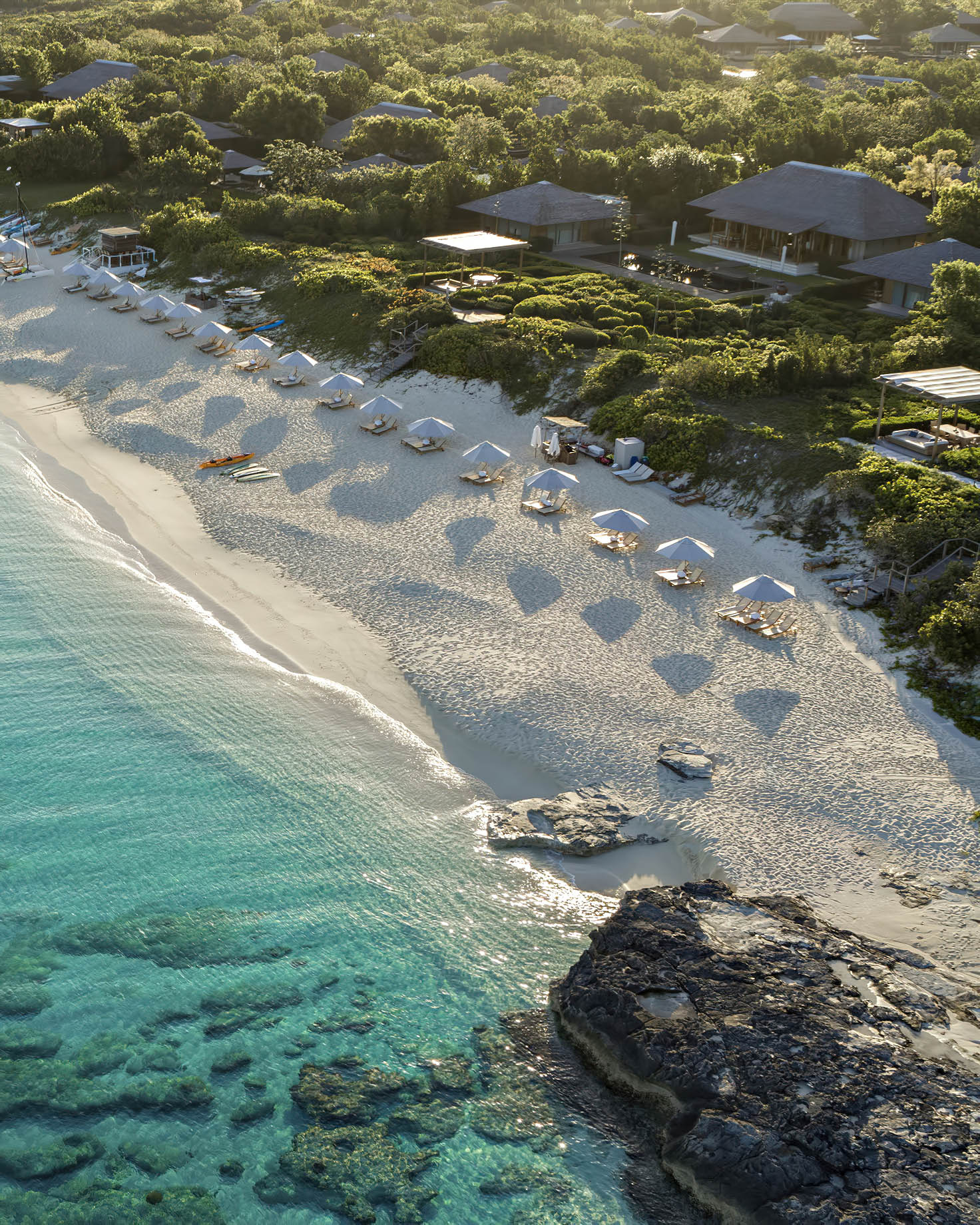Amanyara Resort – Providenciales, Turks and Caicos Islands – Private Beach Aerial