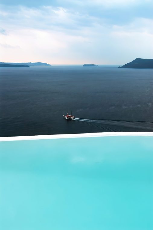 Mystique Hotel Santorini – Oia, Santorini Island, Greece - Clifftop Infinity Pool View