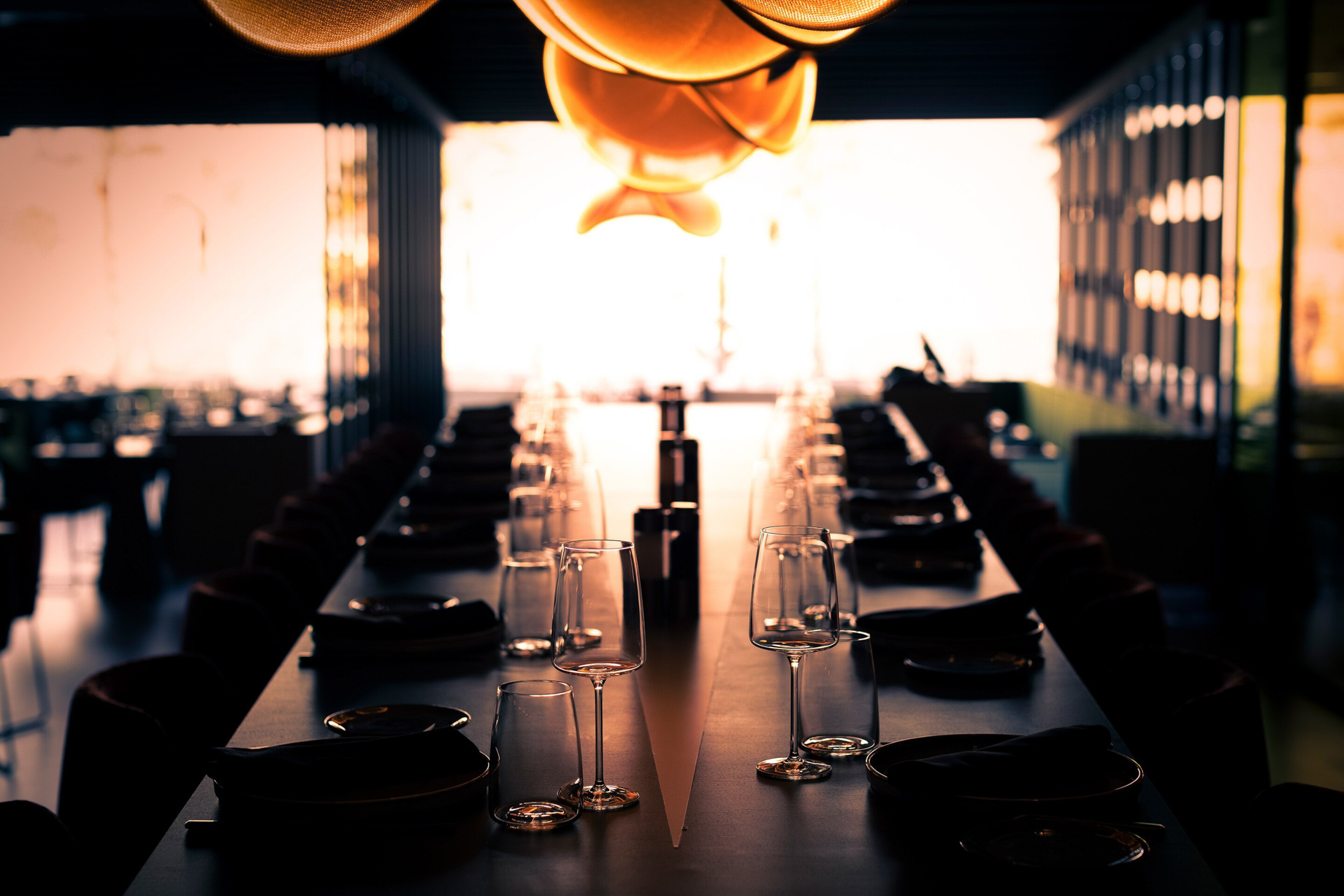 W Barcelona Hotel - Barcelona, Spain - FIRE Table Setting