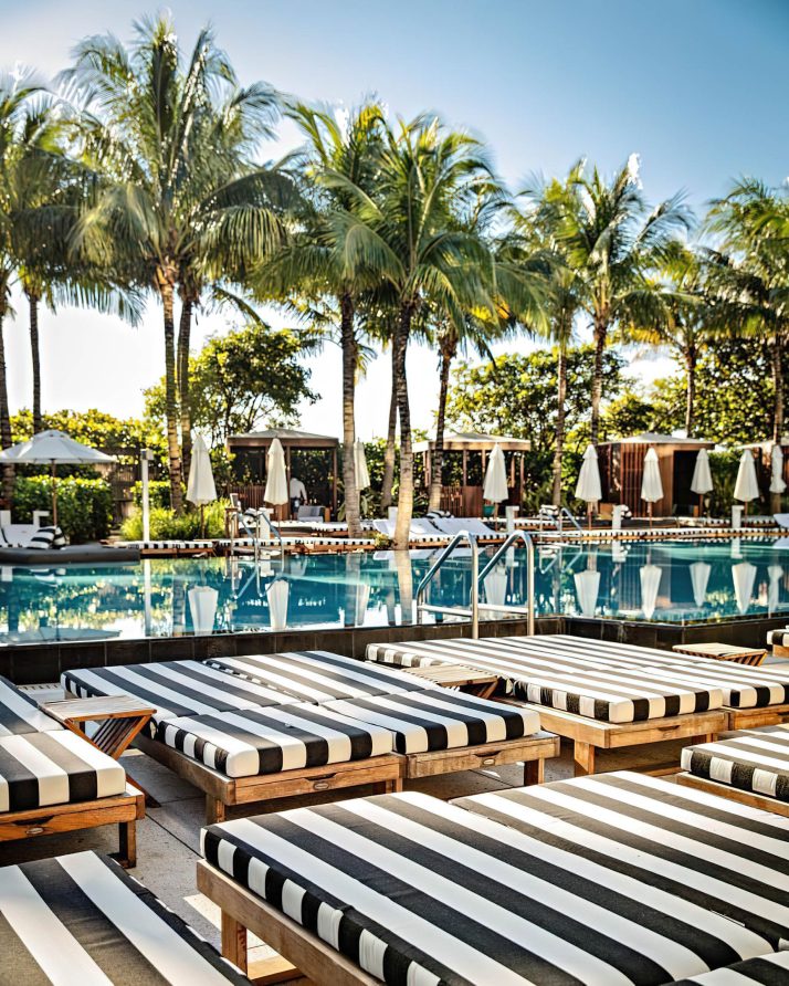 W South Beach Hotel - Miami Beach, FL, USA - Poolside Stripes