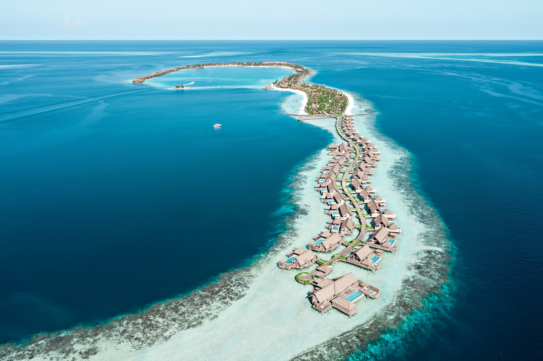 Waldorf Astoria Maldives Ithaafushi Resort - Ithaafushi Island, Maldives - Resort Aerial View