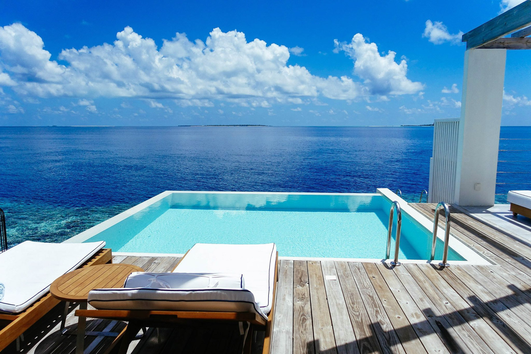 Amilla Fushi Resort and Residences - Baa Atoll, Maldives - Sunset Water Villa Pool Deck