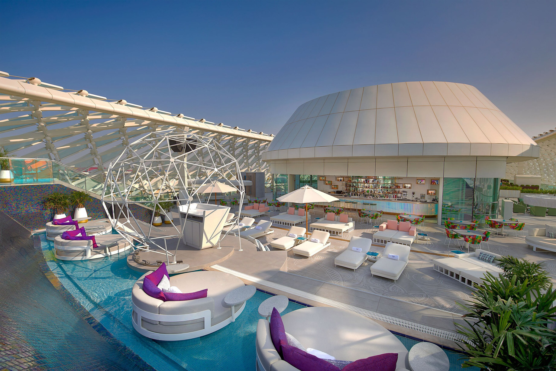 W Abu Dhabi Yas Island Hotel - Abu Dhabi, UAE - WET Deck Exterior