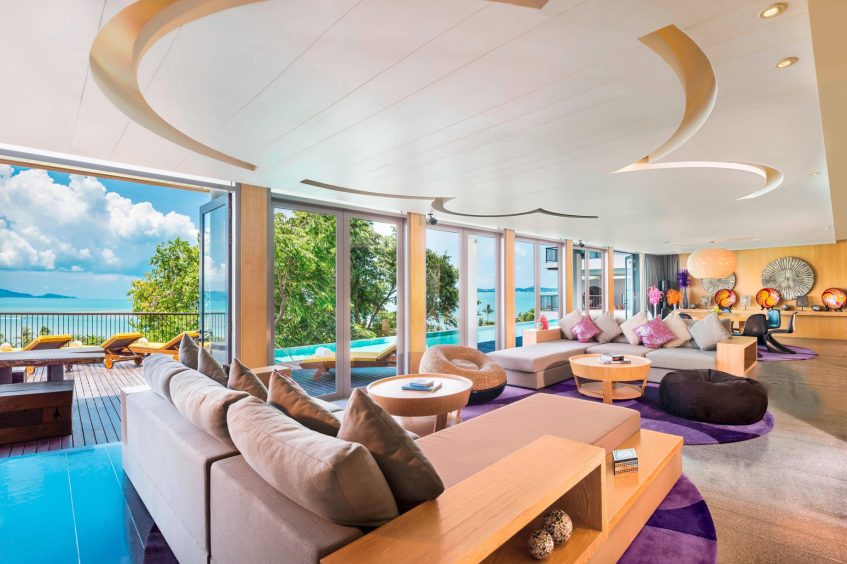 W Koh Samui Resort - Thailand - Extreme WOW Ocean Haven Villa Living Room