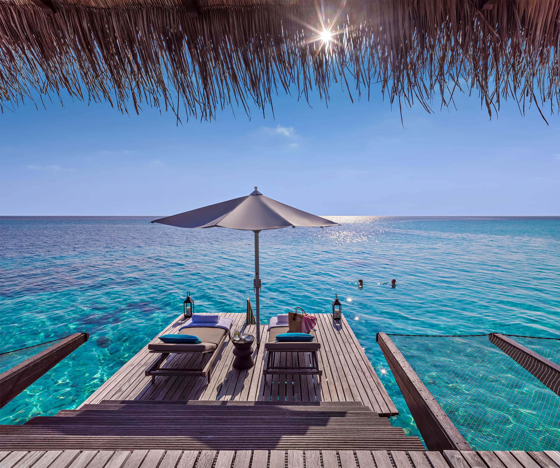 One&Only Reethi Rah Resort – North Male Atoll, Maldives – Overwater Villa Ocean Deck Chairs
