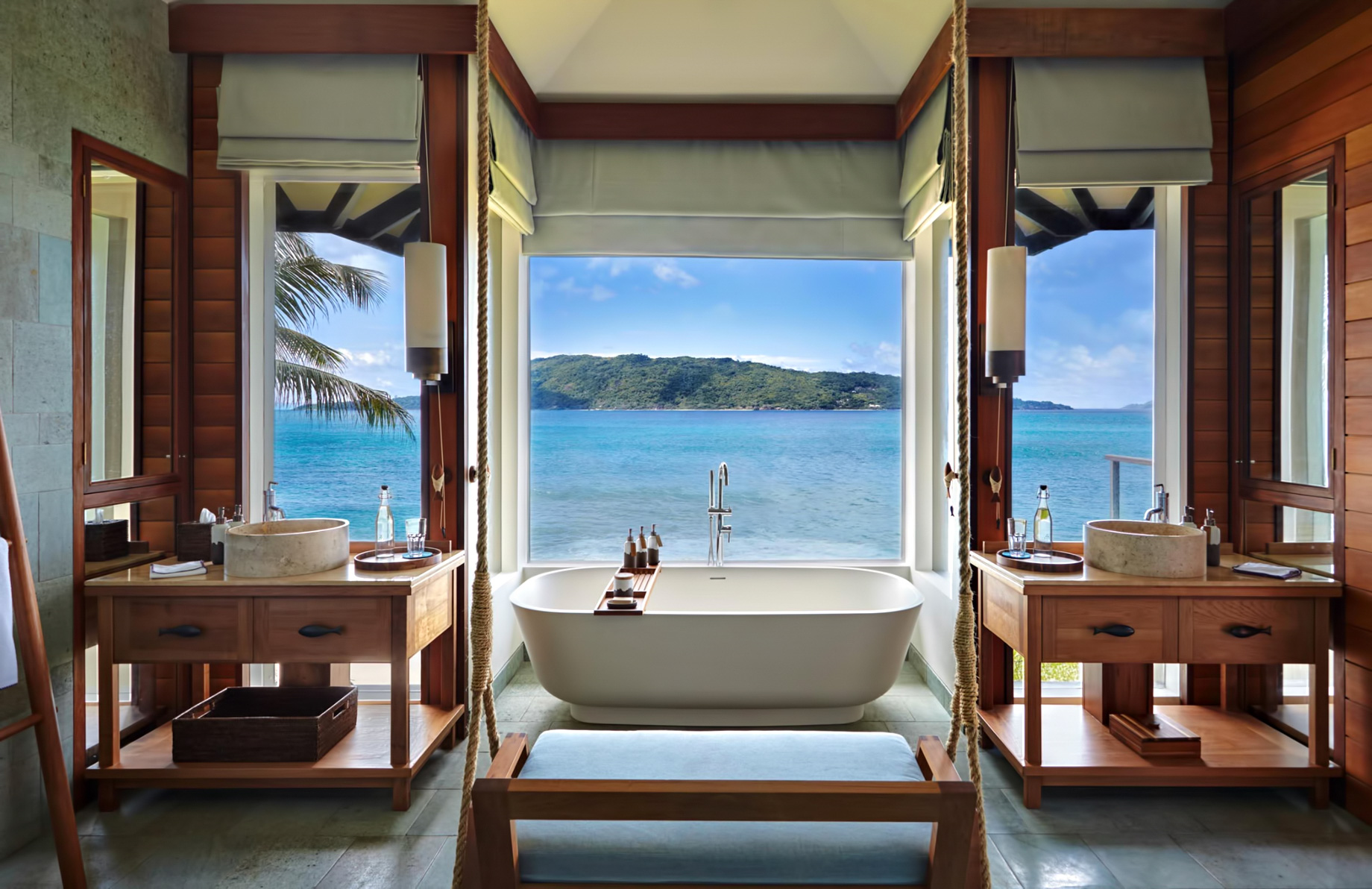 Six Senses Zil Pasyon Resort – Felicite Island, Seychelles – Panorama Pool Villa Bathroom