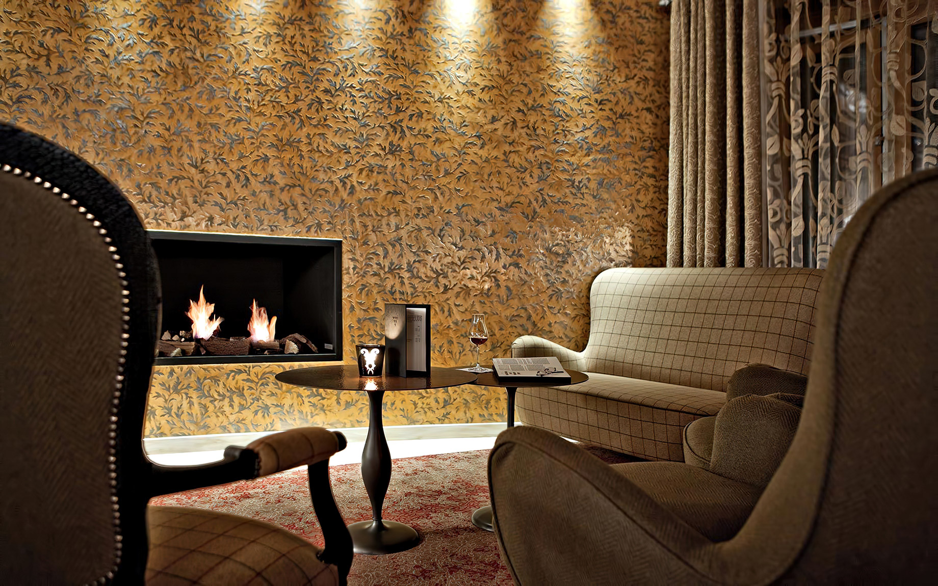 Tschuggen Grand Hotel – Arosa, Switzerland – Fireside Seating