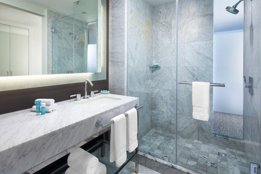 W Hollywood Hotel - Hollywood, CA, USA - Guest Bathroom Shower