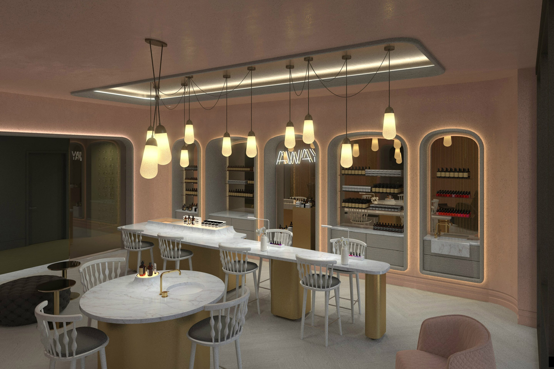 W Philadelphia Hotel - Philadelphia, PA, USA - AWAY Spa Seating