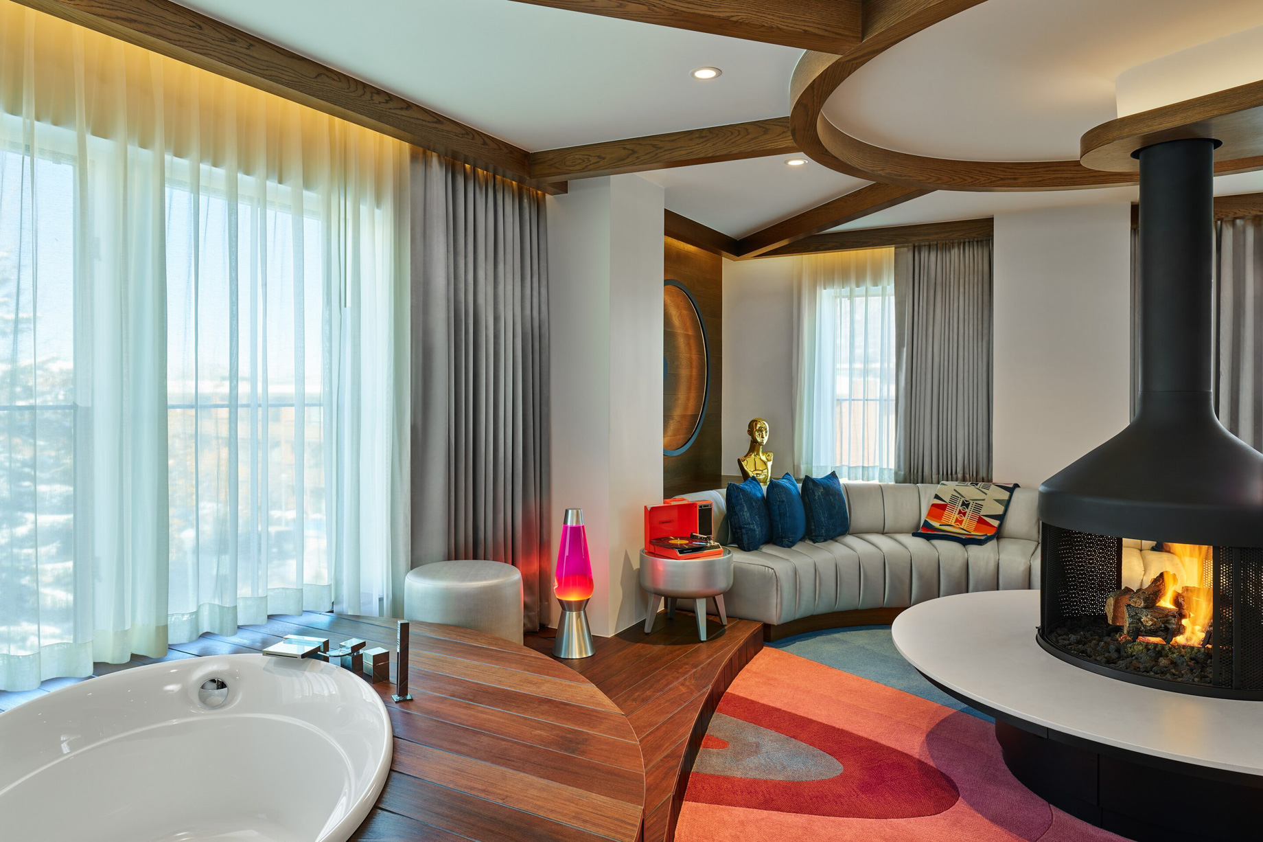 W Aspen Hotel – Aspen, CO, USA – Extreme Wow Suite Living Room Decor