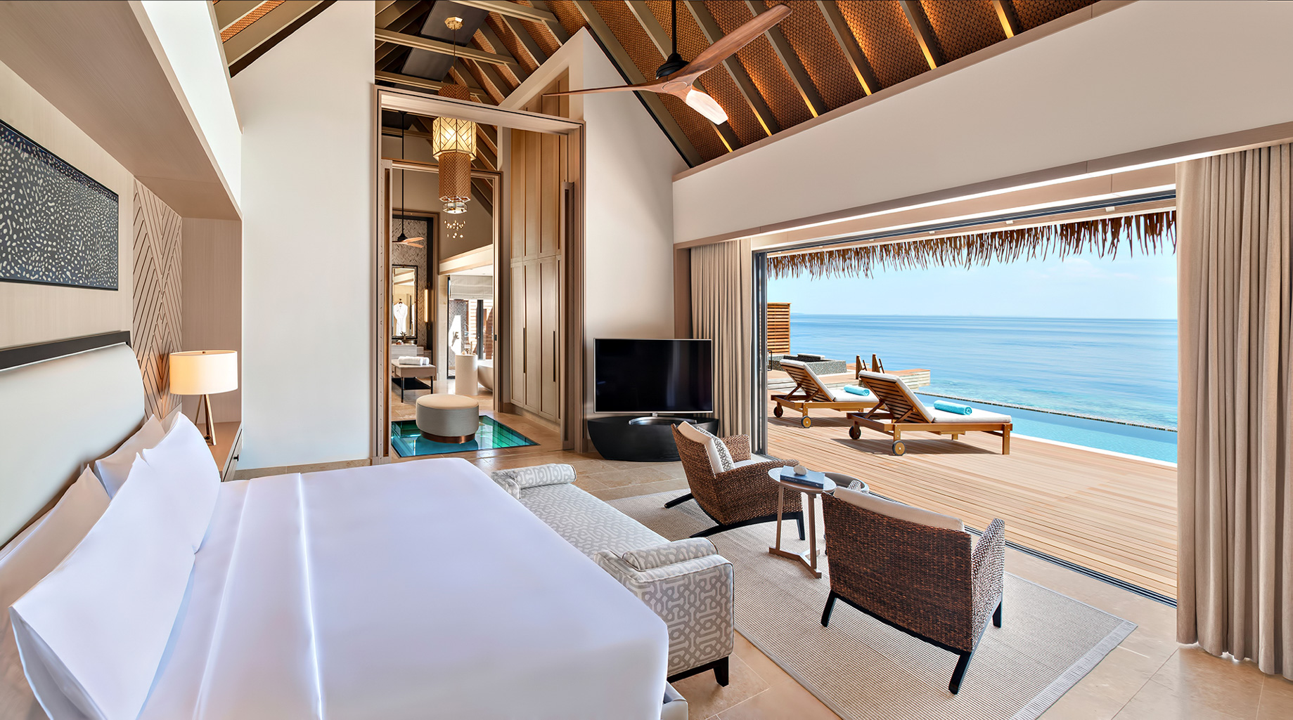 Waldorf Astoria Maldives Ithaafushi Resort – Ithaafushi Island, Maldives – Overwater Villa Bedroom