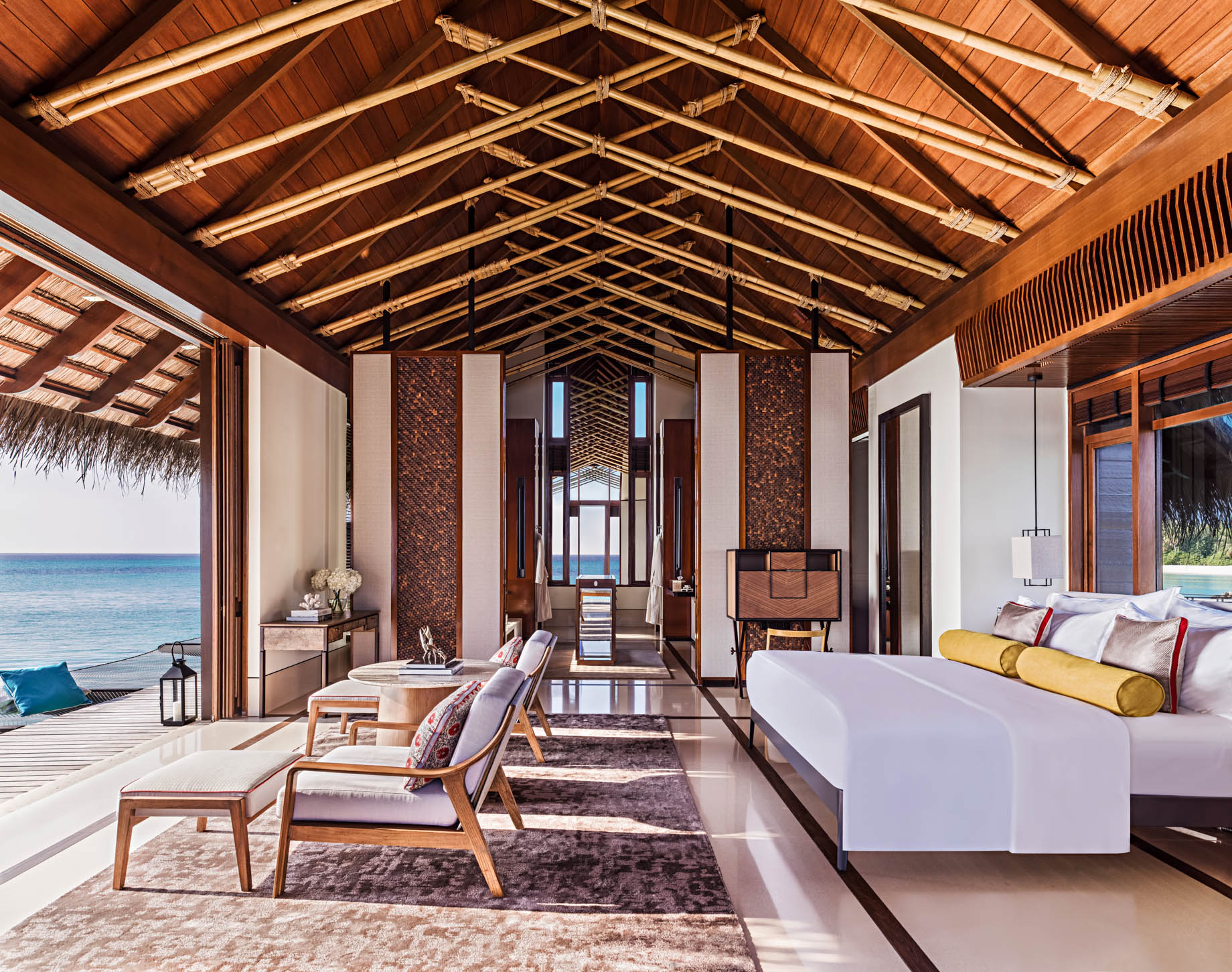 One&Only Reethi Rah Resort – North Male Atoll, Maldives – Overwater Villa Master Bedroom